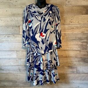 Vintage Adina J. Fashions women’s  drop waist layered‎ dress in size 13-14